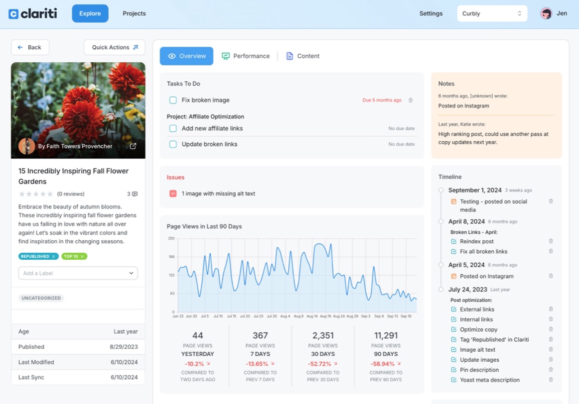Photograph of a person using Clariti on a laptop.