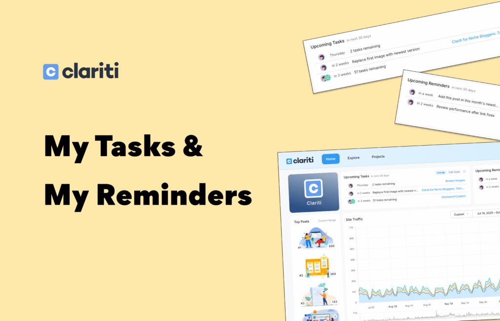 Clariti's My task and My reminders features